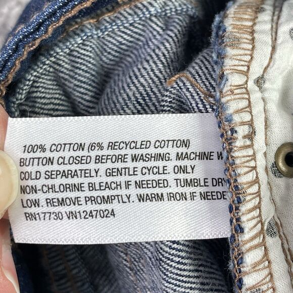 Kate Spade X Target Jeans Women’s 0 Blue Wide Leg Mid-Rise Dark Wash Cuffed - Picture 6 of 11